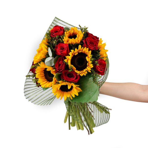 Ramo De Girasoles Y Rosas - Imagen 2