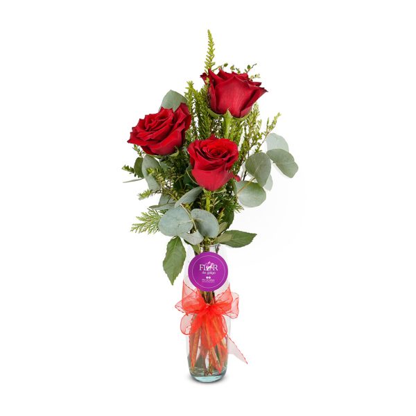Florero trío De Rosas