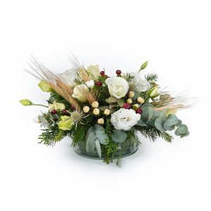 centro de mesa navidad blanco