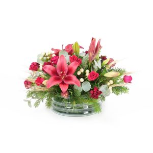 Centro de mesa navidad rojo